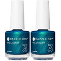 Dazzle Dry Nail Lacquer (Step 3) - Speed Boat - An aquamarine mermaid blue. Full coverage metallic. (0.5 fl oz) (Pack of 2)