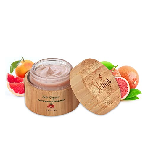 Shira Organic Pink Grapefruit Moisturizer Face Cream,Vitamin C Moisturizer with Intense Hydration, Soft-Brightening Moistuzier for Skin,Ideal for Normal to Oily Skin (50ml)