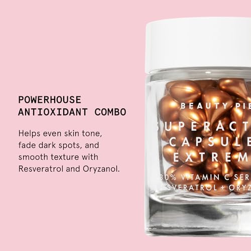 Beauty Pie Superactive Capsules Extreme 30% Vitamin C Serum + Resveratrol & Oryzanol ? Brightening, Anti-Aging ¡®One-Shot¡¯ Capsules
