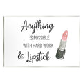 Stupell Industries Anything Possible With Lipstick Glam Makeup Inspiration Wood Wall Art, Design By CAD Designs
