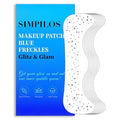 Blue Face Glitter - Waterproof and Long-Lasting Body Glitter Makeup Patches, Sparkle Rave Accessories for Festivals and Parties (Blue - 8 Sheets)