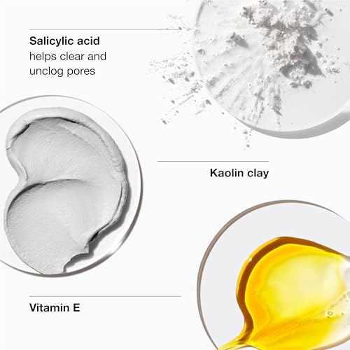 Clinique Blackhead Solutions 7 Day Deep Pore Cleanse & Scrub, Daily Face Cleanser Facial Scrub With Salicylic Acid + Vitamin E For All Skin Types, 4.2 Fl Oz