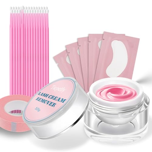 Tiepetly Eyelash Extension Remover, Dissolves Powerful Lash Extension Remover, Low Irritation, for Professional or Salon Use (10 g)
