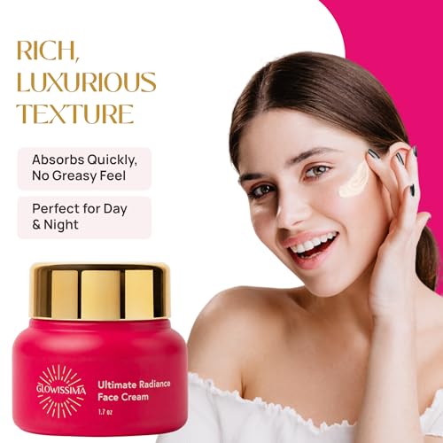 GLOWISSIMA Ultimate Radiance Face Cream ? Nourishing Moisturizer, Smooths Fine Lines, Evens Tone, Firms, Fragrance-Free Clean Beauty.