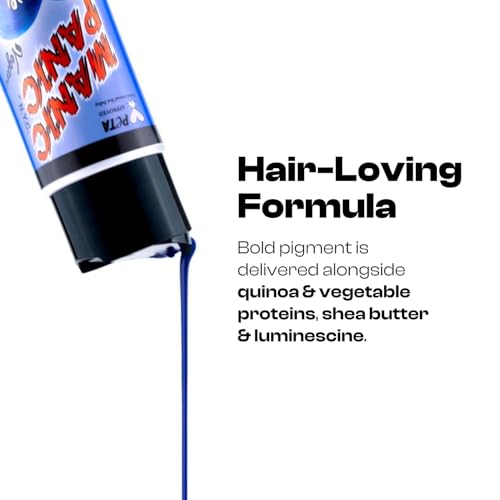 MANIC PANIC Cool-Toned Black Color Depositing Conditioner - Love Color Hair Conditioner Keeps Hair Vibrant, Nourished & Refreshed - Formulated with Shea Butter & Quinoa - Black Kat (8oz)