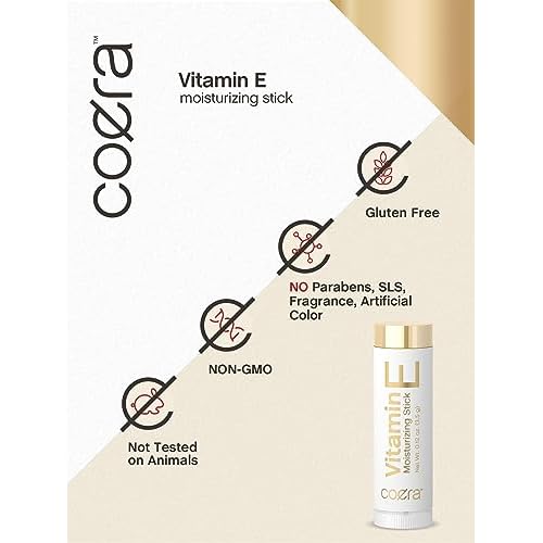 Coera Vitamin E Moisturizing Stick for Lips | .12 oz (2 Pack) | Hydrating & Nourishing Moisturizer | Free of Parabens, SLS & Fragrances