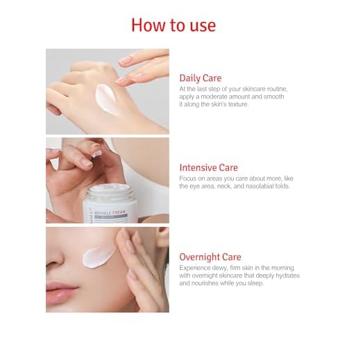 VITABRID C12 Wrinkle Cream - Age Defying Skin Recovery Moisturizer with Peptides, Vitamin C, Shea Butter - Wrinkle Repair Moisturizing Day & Night Skincare for Face and Neck - Fragrance Free, 1.69oz.