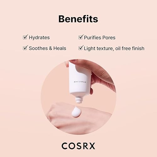 COSRX AC Collection Lightweight Soothing Moisturizer, 80ml / 2.70 fl.oz | Aloe Vera Leaves Extract 71.2% | Animal Testing Free, Paraben Free