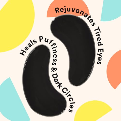 BLAQ Award Winning Eye Patches for under eye Dark Circles, Wrinkles and Puffiness. Hydrating and Cooling with detoxifying Charcoal, Dermatologically Tested, Vegan, Hyaluronic Acid, 5-Pairs