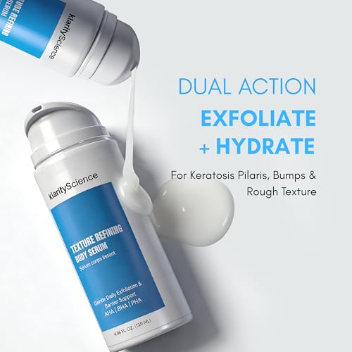 Keratosis Pilaris Treatment, KP Bump Eraser - Texture Refining Body Serum for KP, Ingrown Hairs, & Body Breakouts, Advanced Triple-Acid Complex with 5% Glycolic Acid, AHA/BHA/PHA 120 ml