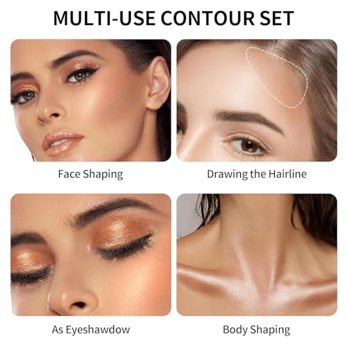 FV Contour and Highlighter Stick, Blendable and Natural Finish, Long Lasting, Waterproof Contour Makeup Kit for Face Shaping, Travel-Friendly, 01 Amber & 05 Sheer Glow