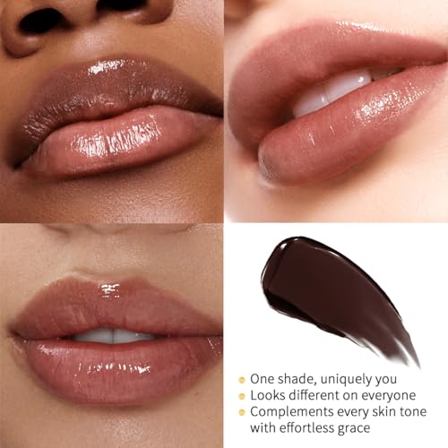 2Pcs Tinted Lip Balm with Hydration - Natural Glossy Finish Honey Lipstick in Black&Pink, Lip Care for Dry Lips and Bareface Makeup (Black, 2Pcs)