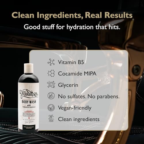 Hydrating Bodywash for Men ? 16oz (1-pack, Tobacco Vanilla)