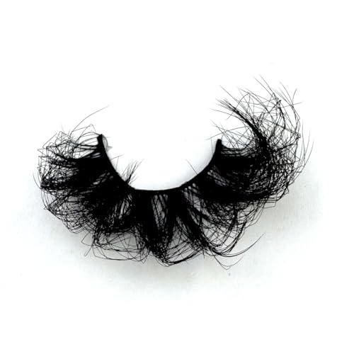 HBZGTLAD 5 Pairs 25mm 10D Faux Mink Lashes Bulk Fluffy Natural False Eyelashes Thick Dramatic Faux Mink Eyelashes Makeup tools Wholesale (QD-7)