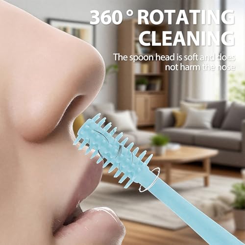 12pcs Nasal Hair Cutter,Double Sided Nose Hair Cutter, Portable 360¡Æ Rotating Manual Nose Hair Trimmer for Men and Women