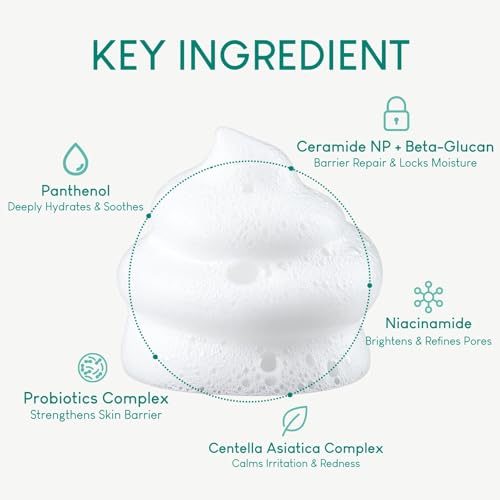 Jung Beauty Purifying Bubble Cleanser - Korean Foaming Face Wash with Panthenol & Probiotics, Gentle Pore Deep Cleansing for Sensitive Skin, Hydrating Hinoki Scent, 150ml