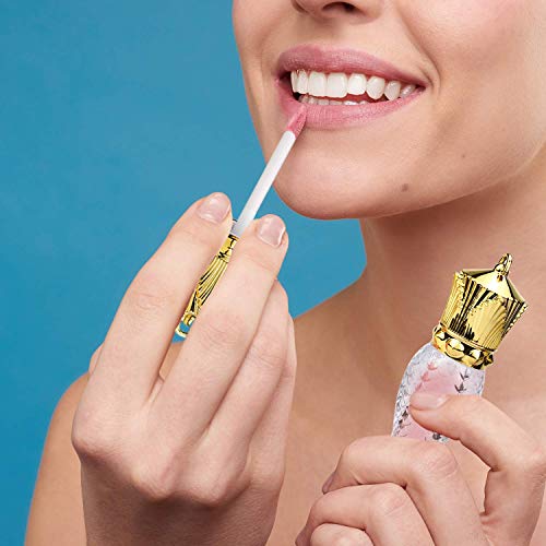 10 Pcs 5ml Mermaid Plastic Lip Gloss Tubes Vials Empty Refillable Lip Glaze Tubes with Crown Wand DIY Lipstick Tube Travel Lipgloss Bottle Cosmetic Container for Woman Girl Makeup,Mix-Color
