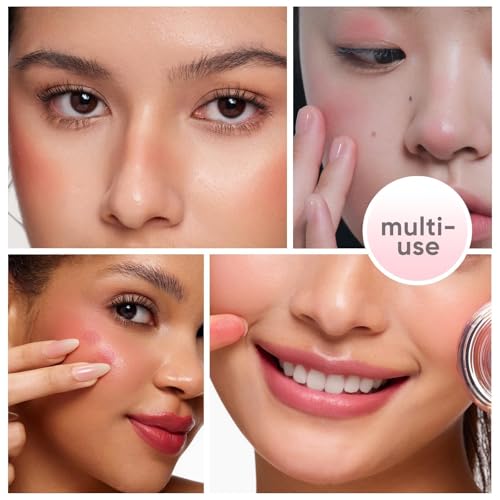 JUDYDOLL Multi-Use Balm - Cream Blush + Eyeshadow + Lip, Non-Greasy & Non-Cracking, 53% Nourishing Essence with Squalane & Hyaluronic Acid, Lightweight Travel Makeup