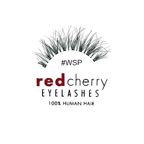 Red Cherry False Eyelashes 100% Human Hair Pack of 10 Pairs WSP