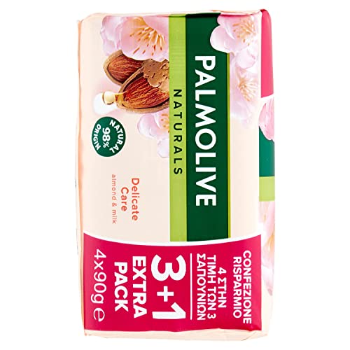 Palmolive - Delicate Care Toiletry Soap with Almond Milk - 360 g, 4 Pieces