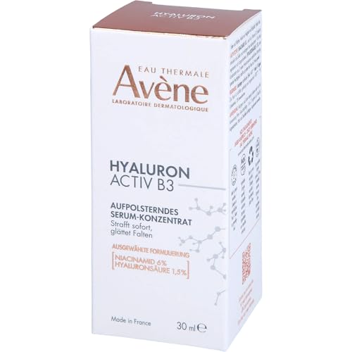 Av?ne Hyaluron ACTIV B3 Concentrated Plumping Serum, Light-weight hydrating serum, powered by Niacinamide + Pure Hyaluronic Acid, Firms & Plumps the skin for a healthy complexion 1 oz