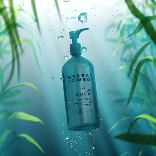 Herban Cowboy Body Wash, Rich Cologne Scent, Enhanced with Plant-Powered Ingredients, Vegan Body Wash (Dusk, 30 Ounce Aluminum Bottle)