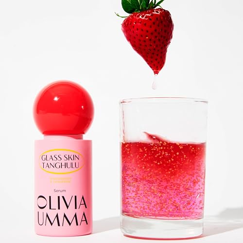 Olivia Umma Glass Skin Tanghulu Strawberry & Tangerine Serum ? Anti Aging Korean Face Serum with Niacinamide & Vitamin C, B, A, E ? Brightening & Hydrating Korean Skin Care for Face ? 40ml