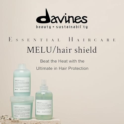 Davines MELU Hair Shield, Thermal Leave-On Conditioning Antistatic Action for All Types of Hair - Ideal Heat Protectant from Stress Caused by Straightener or Blow Dryer with Lentil Seeds, 8.45 Fl Oz