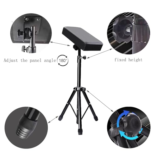 Tattoo Armrest Stand Tripod - Foldable Tattoo Arm Leg Rest Stand Adjustable Height and Tilt Black Leather Pad Professional for Tattoo Studio BETY-7