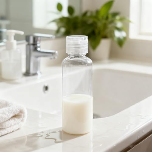 40 Pack 4oz Plastic Squeeze Bottles with Top Flip Cap, Clear Travel Bottles for Toiletries, Empty Refillable Squeeze Containers for Shampoo, Lotion, Travel Accessories