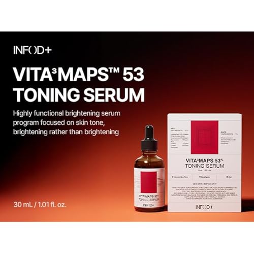 INFODPLUS VITA©øMAPS 53 Toning Serum ? Niacinamide & Sea Buckthorn | Brightening, Dark Spot Corrector, Even Skin Tone Night Serum