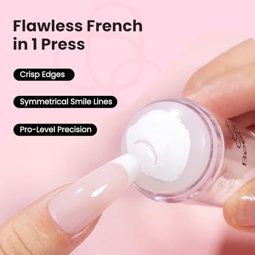 Beetles French Tip Nail Stamp 3Pcs Silicone Nail Stamp Kit with Replacement Nail Stamper Heads and Scrapers Nail Printing Tool for Home Manicure Diy Nail Art Salon Gifts for Girls