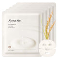 About Me Rice Makgeolli Hydrogel Mask - Real Powder Embedded Gel Sheet, Galactomyces & Niacinamide, Fermented Rice Glass Skin Glow, Non-Drip Vegan Korean Face Mask, Dry Sensitive Skin, 5 Sheets