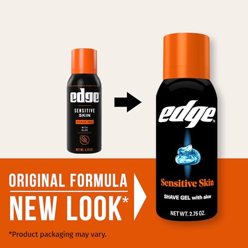 Edge Shaving Gel for Men,Sensitive Skin with Aloe,- Shave Gel For Men That Moisturizes,Protects and Soothes To Help Reduce Skin Irritation,(Pack of 24)