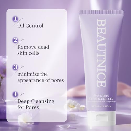 Face Exfoliator, Gentle Exfoliating Gel & Gommage for Face and Body, Removes Dead Skin Cells, Deep Cleansing & Hydrating for Dry & Sensitive Skin, Non-Abrasive Formula, 2.03 Fl Oz