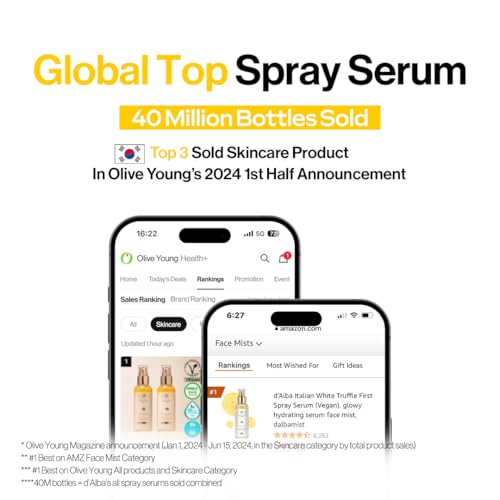 d'Alba White Truffle First Spray Serum and Double Layer Revitalizing Serum Bundle