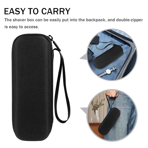 Hard Travel Carrying Case for Hybrid Electric Trimmer and Shaver, Portable Organizer Storage Bag for QP2520, QP2530, QP2620, QP2630- Black