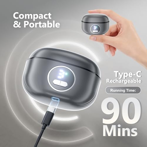 Electric Nail Clippers, 2 in1 Smart Toenail Clippers with File&Nail Trimmer, Polishing for Fingers and Toes, Rechargeable Fingernail Grinder with 3 Speeds for Senior Adults Caregivers, TitaniumGray