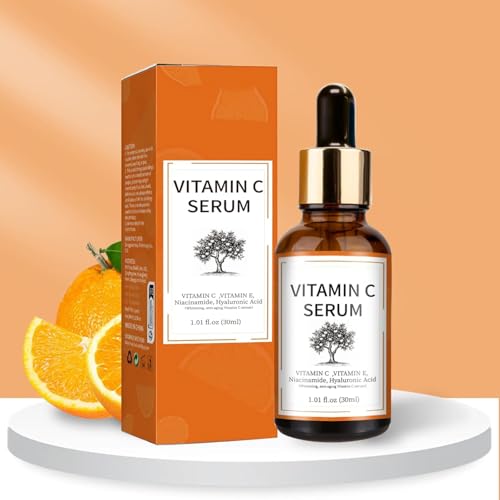 Vitamin C Brightening Serum with Hyaluronic Acid & Vitamin E ? Dark & Even Skin Tone for Women (30ml/1.01 fl.oz.)