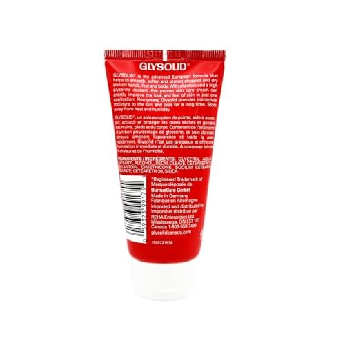 Glysolid Glycerin Skin Cream - Thick, Smooth, and Silky - Trusted Formula for Hands, Feet and Body 2.54 fl oz (75ml Tube) - 3pack