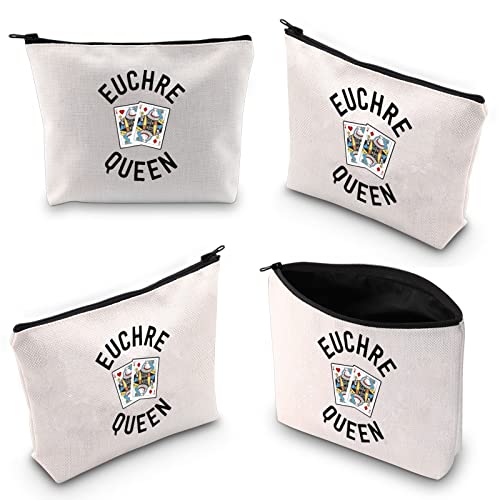 XYANFA Euchre Queen Funny Euchre Makeup Bag Euchre Player Gift Euchre Game Gift for Grandma (EUCHRE QUEEN)