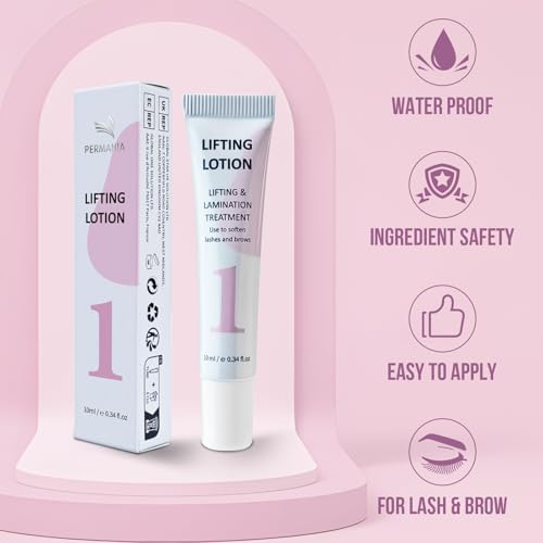 PERMANIA Lifting and Setting Lotion, 10 ml Tube Design Salon Grade for Korean Lash Lift and Brow Lamination Beauty Treatments (only lifting and setting lotion)