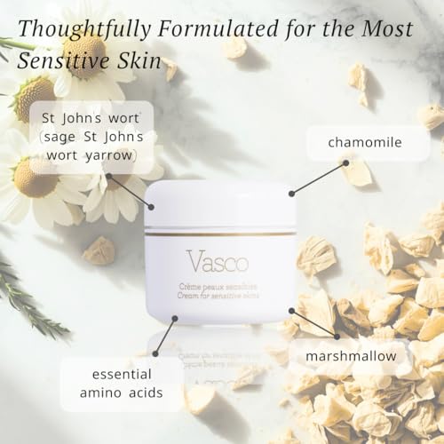 Gernetic VASCO Sensitive Skin Cream, Facial Moisturizer for Sensitive Skin, Helps Reduce the Appearance of Redness, with Chamomile & St. John¡¯s Wort - 50ml/1.7 Fl Oz