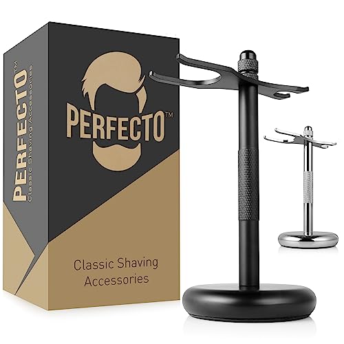 Perfecto Black Stand + Black Shaving Brush