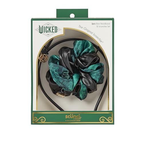Wicked Bow Headband & Twist scrunchie set - hair accessories - hair accessories for girls - gifts for her - Scunci by Conair -2PK
