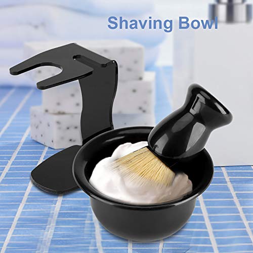 Shaving Brush Set, 3 in 1 Men Hair Shave Brushes Bowl Stand Shaving Cream Soap Razor Holder Mug Kit Soft Nylon Cleaning Tool for Wet Father Husband Boyfriend Birthday Dad Valentines Day Gifts Women