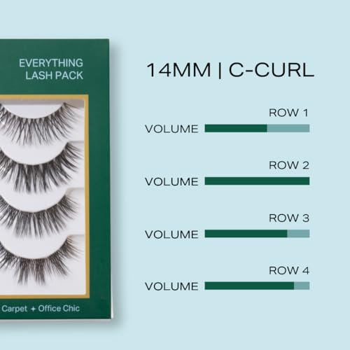 Y'OUR Beginner Friendly DIY Lash Extension Kit with 14mm C-Curl 3D Volume Clusters | 7-Day Hold Long Lasting Eyelash Glue, Bond & Seal, and Non-Irritating Eyelash Remover | Complete Adhesive Eyelashes