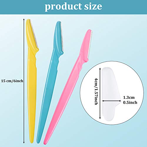 Boao 60 Pieces Eyebrow Razor Shaver Dermaplaning Tool Hair Shavers for Women and Man Face Microblades Shaper Trimmer with Precision Cover Skincare Party Favors