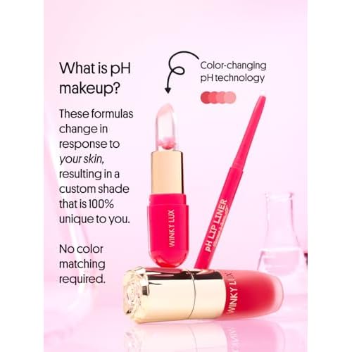 Winky Lux pH Cheeky Glaze Liquid Blush, Color Changing Dewy Flush, Buildable Tint, Hydrating with Vitamin E, pH Reactive for a Soft Natural Pink, Rosy Glow, Clean Beauty, Cruelty-Free, Vegan