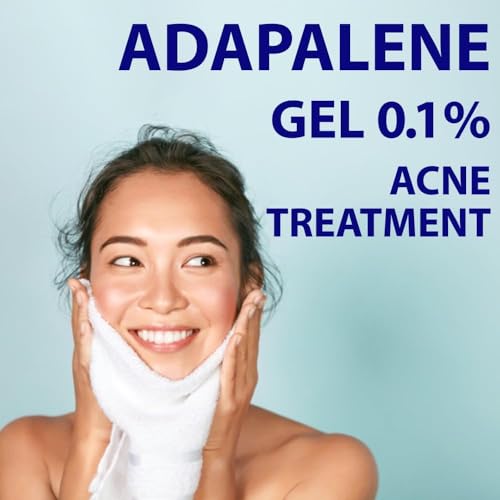 TARO Adapalene 0.1% USP Gel, Paraben Free, Retinoid Acne-Prone Facial Treatment for Sensitive Skin, Prescription Strength (1.6 Oz)